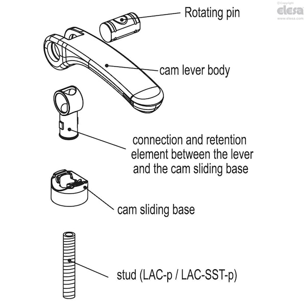 With Adjustable Ring-nut, LAC-R-63 SST-p-M6x50